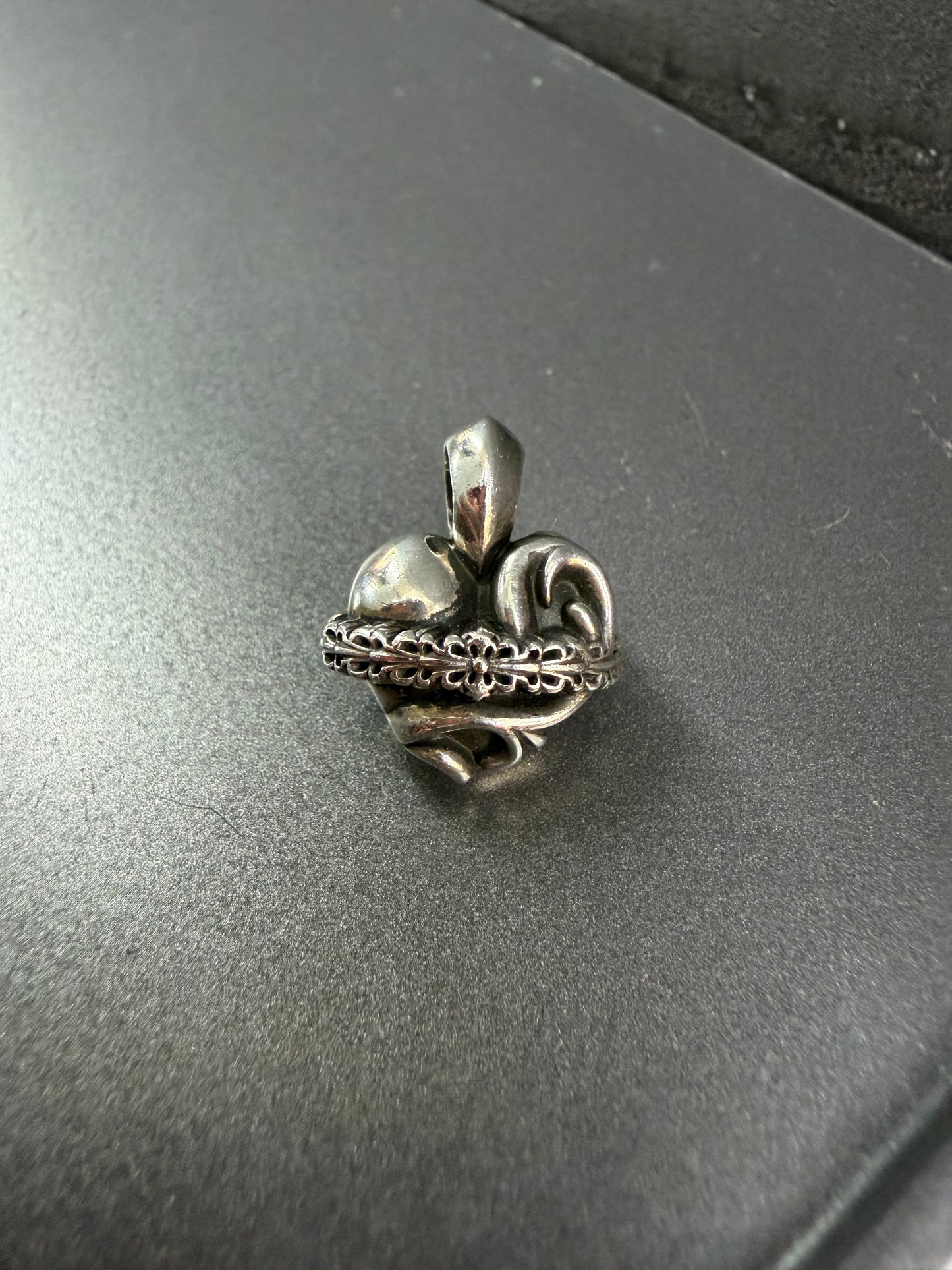 Chrome Hearts Orbit Heart Charm Pendant