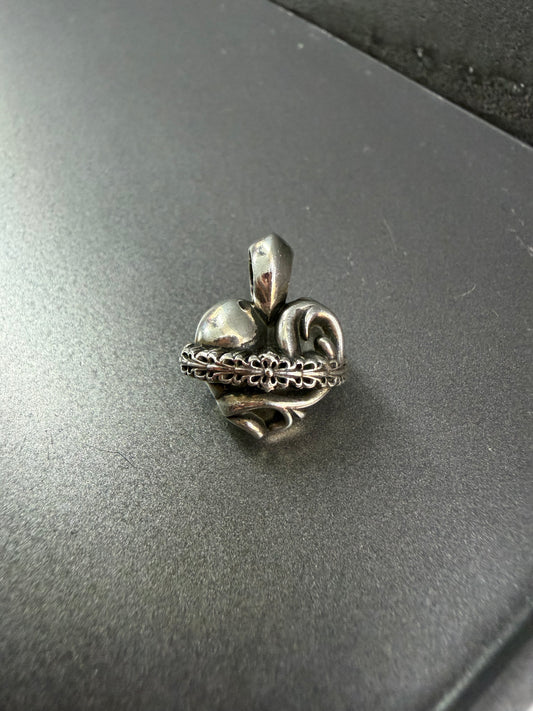 Chrome Hearts Orbit Heart Charm Pendant