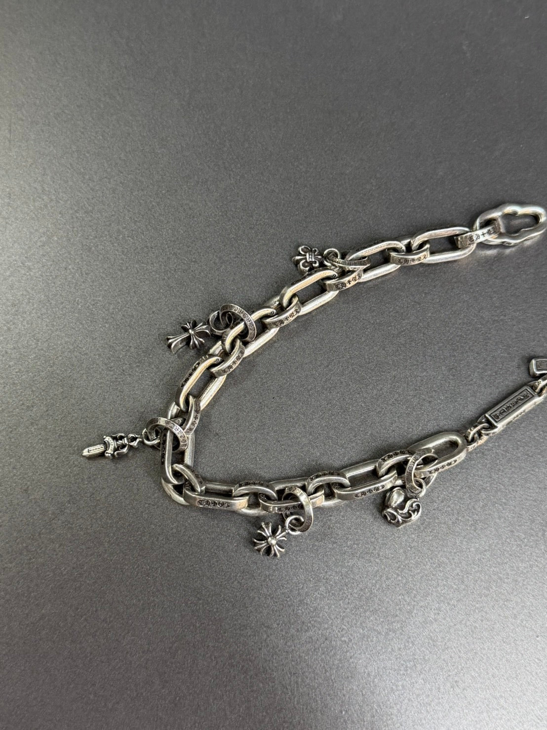 Chrome Hearts Paper E Charm Bracelet