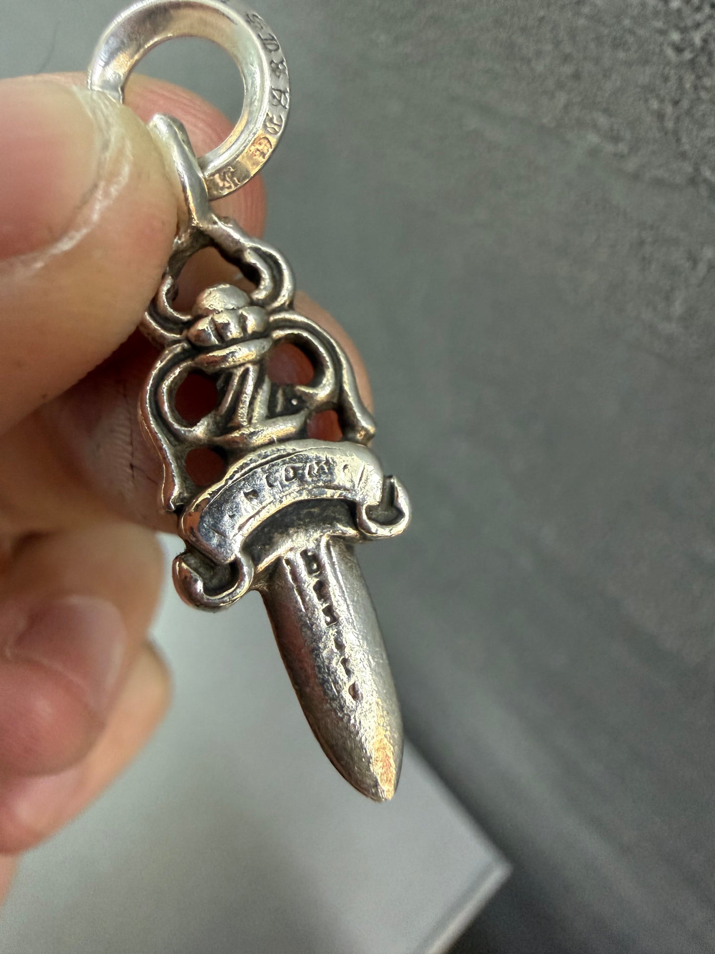 Chrome Hearts Sapphire Dagger Pendant