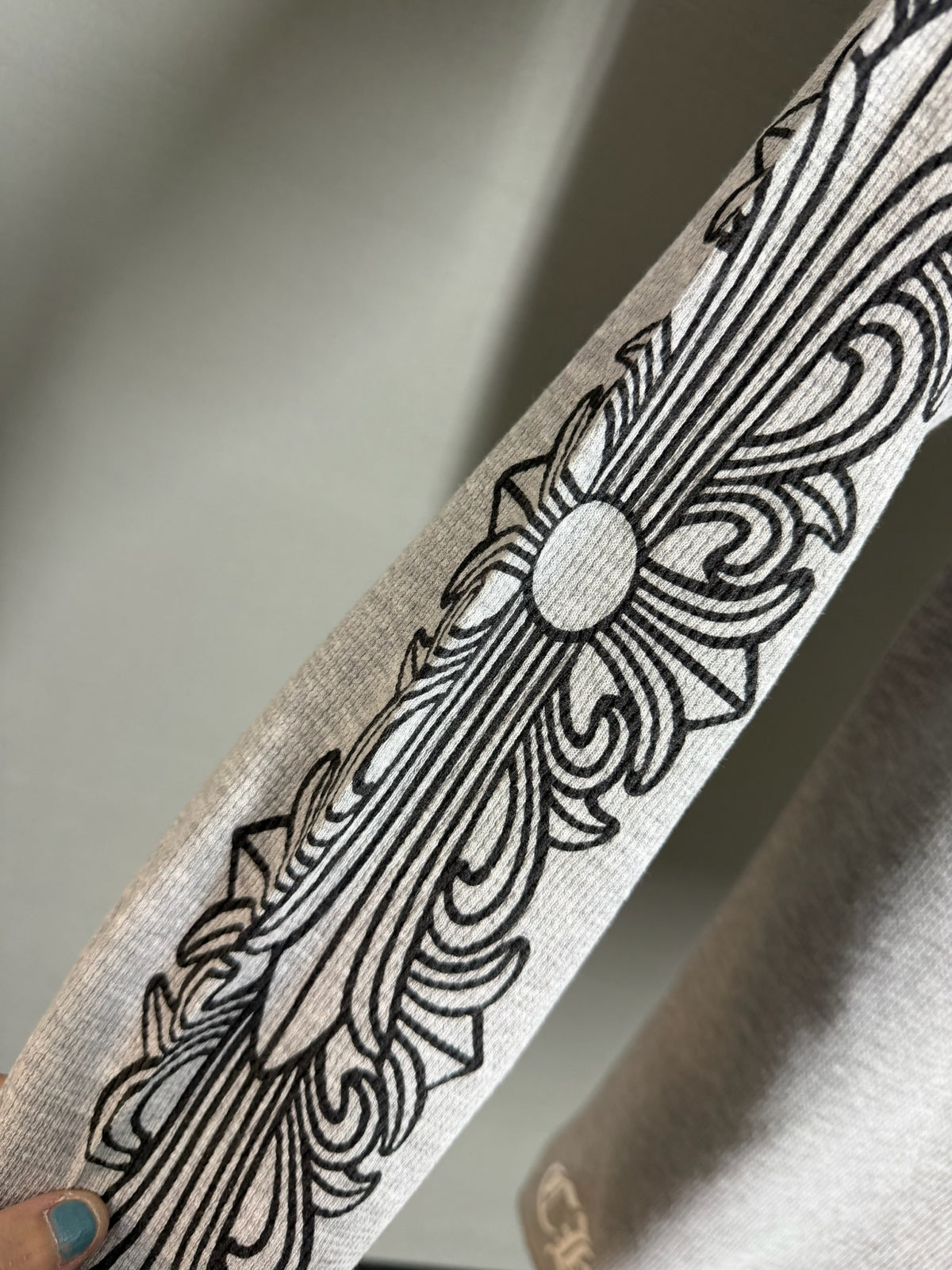 Chrome Hearts Horseshoe Floral Waffle Long Sleeve