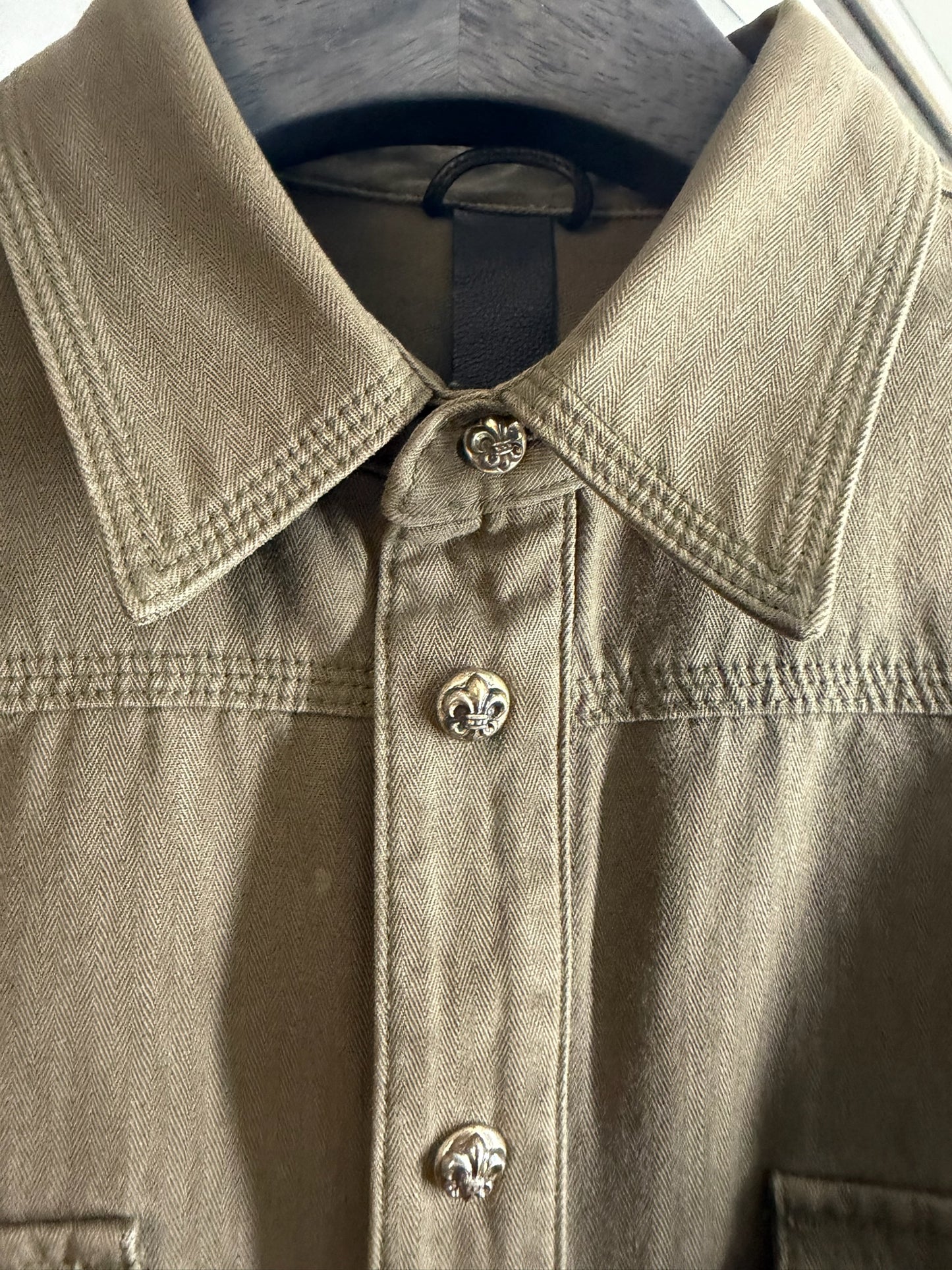 Chrome Hearts BS Fleur Patch Military Shirt
