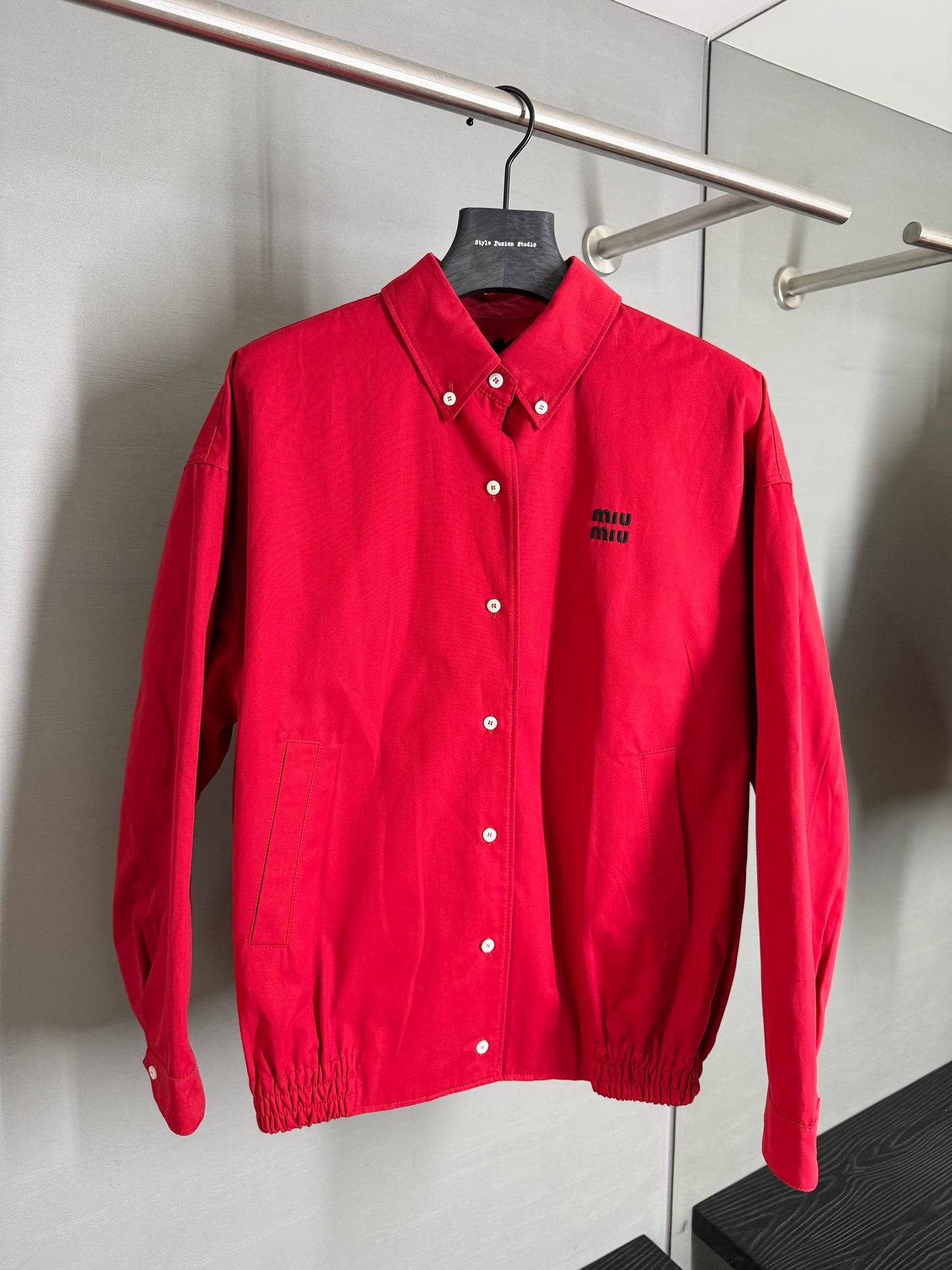 Miumiu Poplin Blouson Jacket