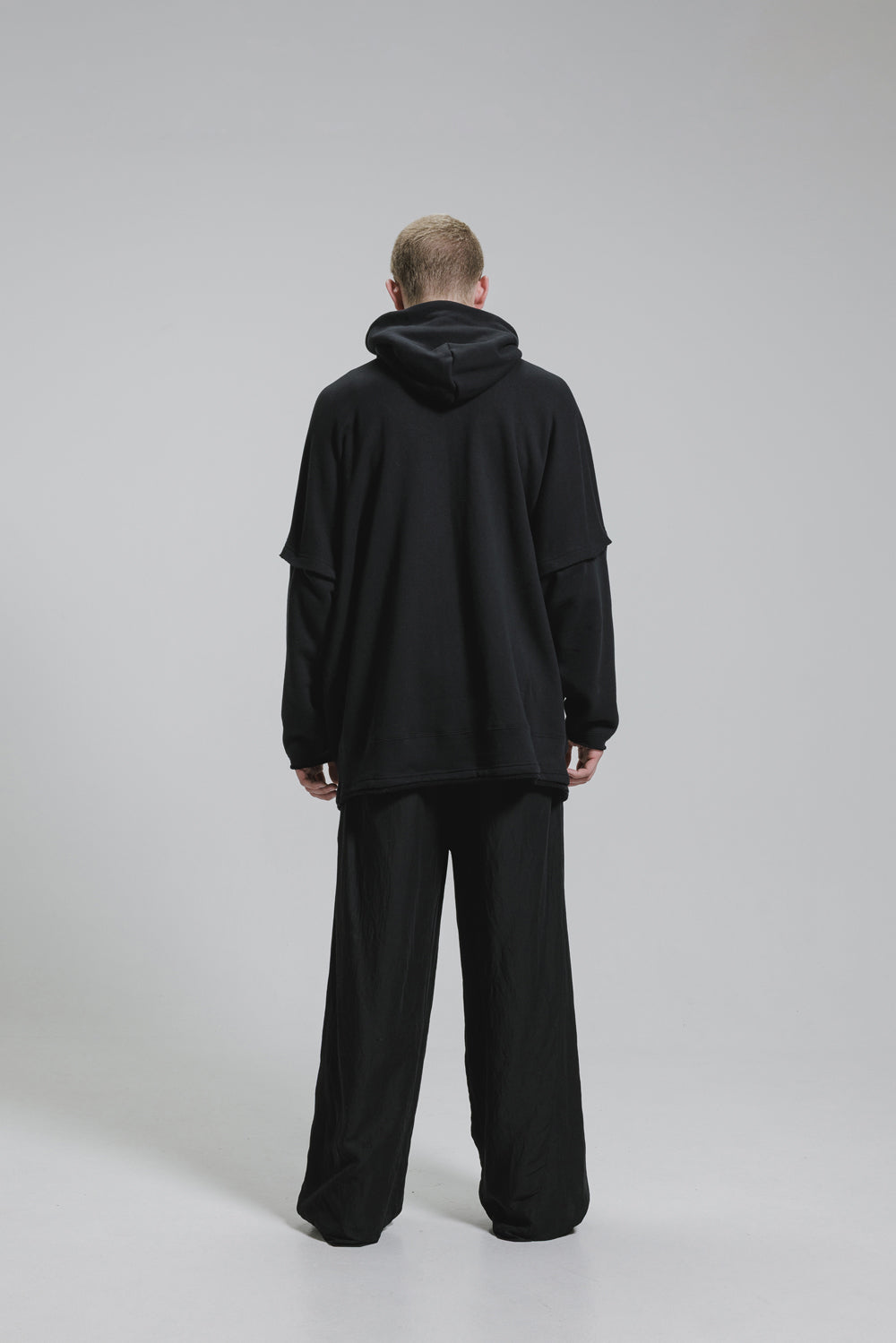 NUDE:MM 30/7 French Terry Oversized Zip Up Hoodie (Detachable Sleeves)