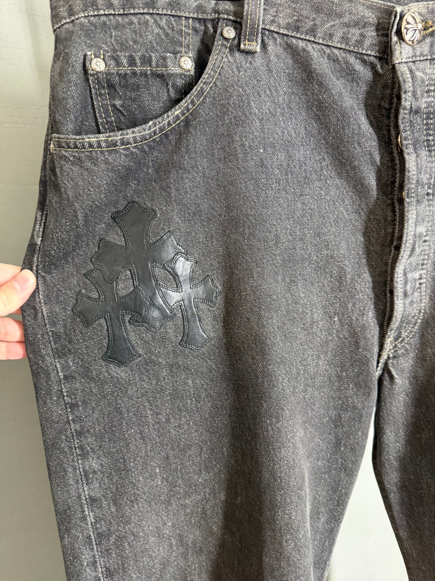 Chrome Hearts 501 Cross Patch Jeans