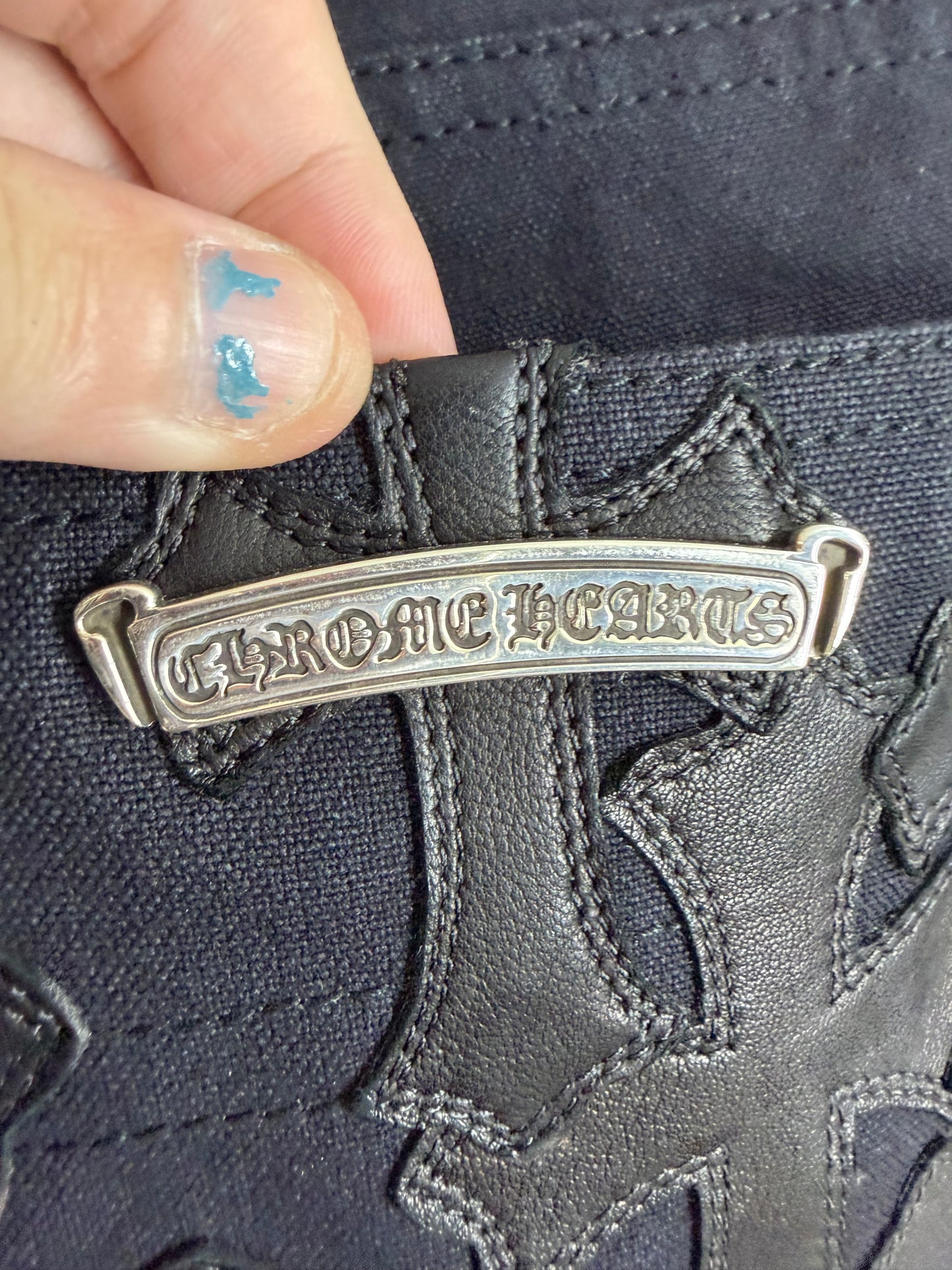 Chrome Hearts Cemetery Cross Patch Carpenter Pants