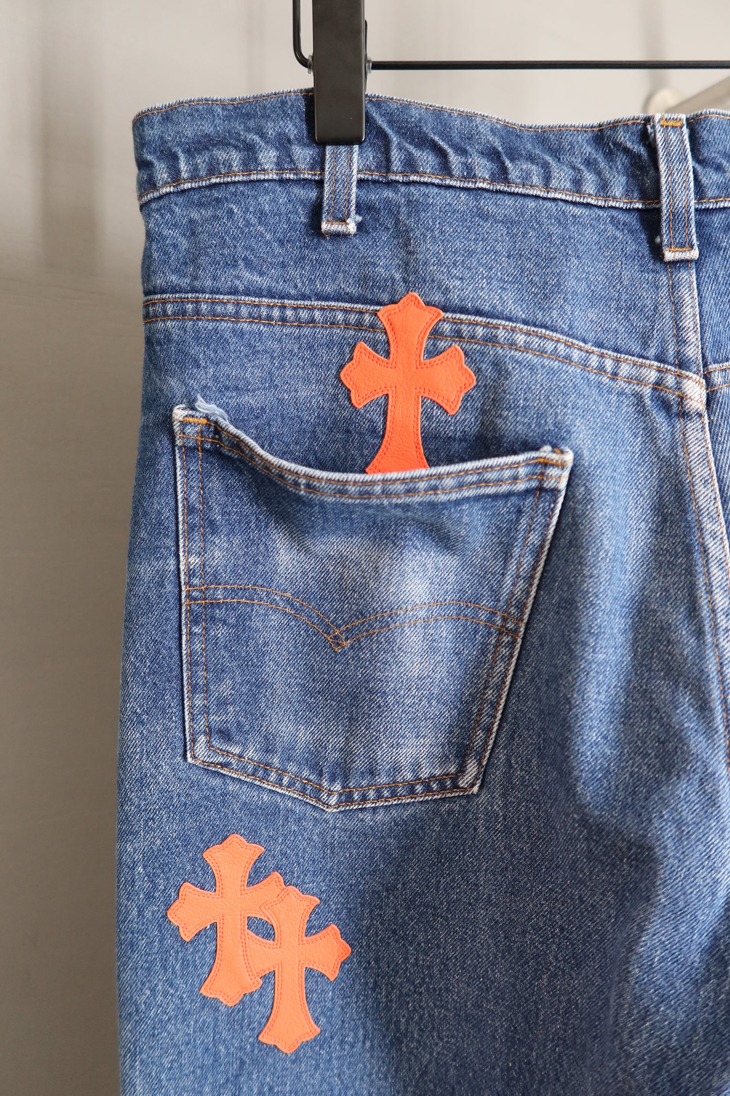 Chrome Hearts St. Barth Exclusive Cross Patch 517 Jeans