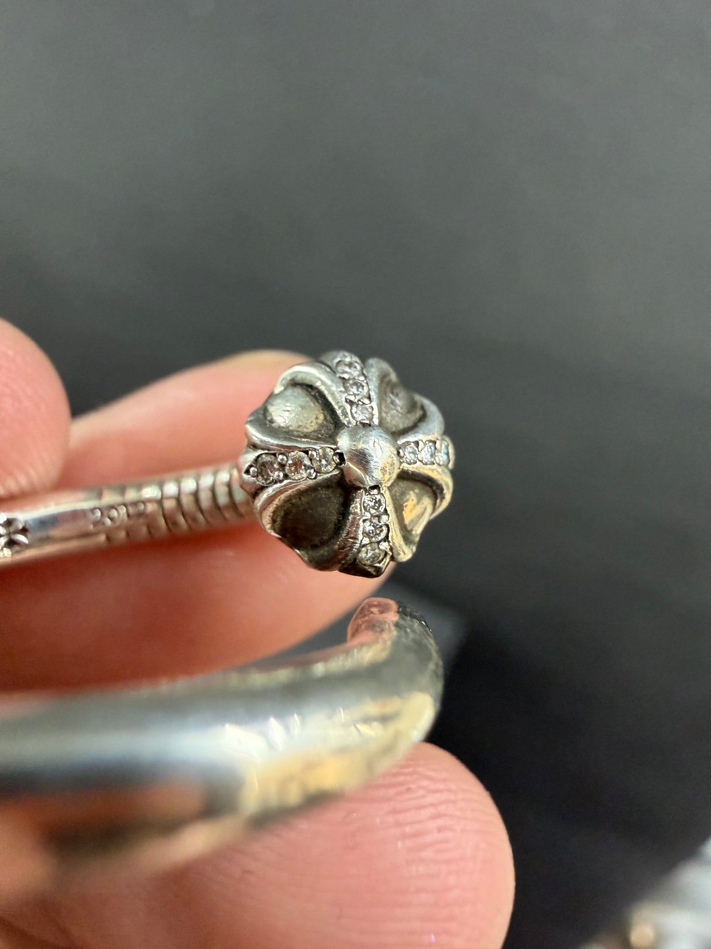 Chrome Hearts Nail Ring with Diamonds