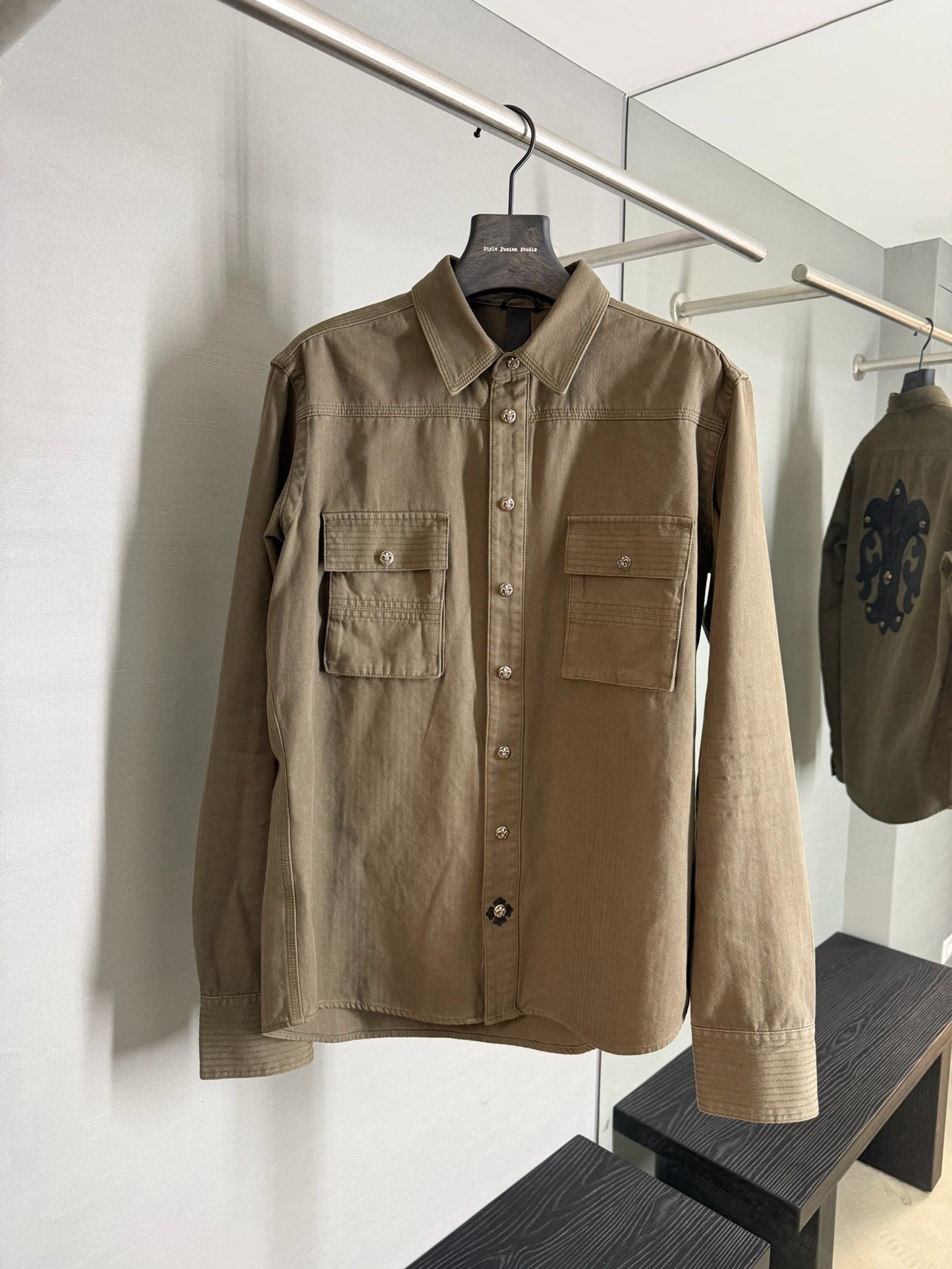 Chrome Hearts BS Fleur Patch Military Shirt