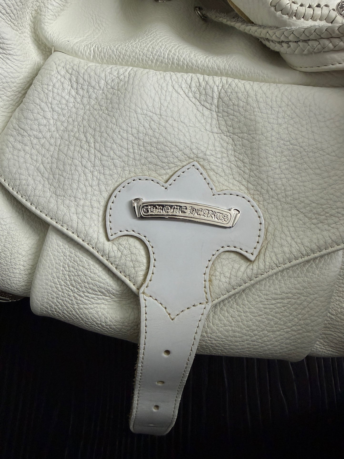 Chrome Hearts White Gunslinger Cemetery Backpack