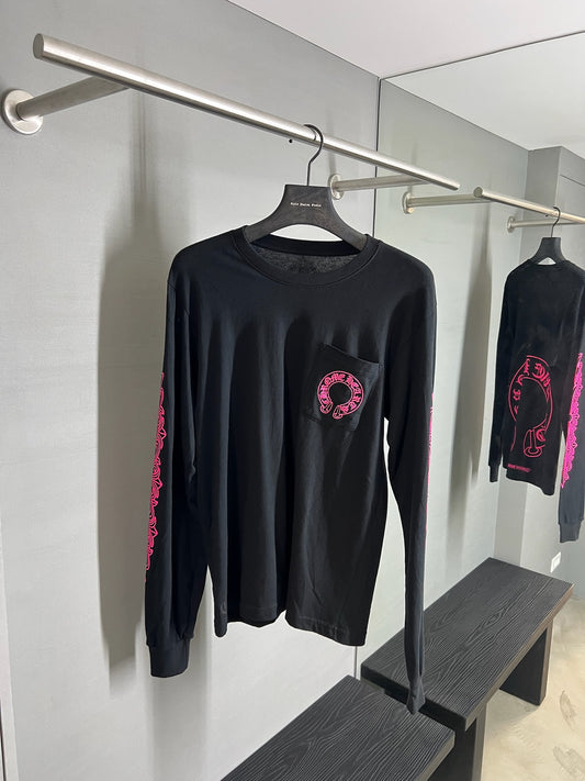 Chrome Hearts Pink Horseshoe Long Sleeve