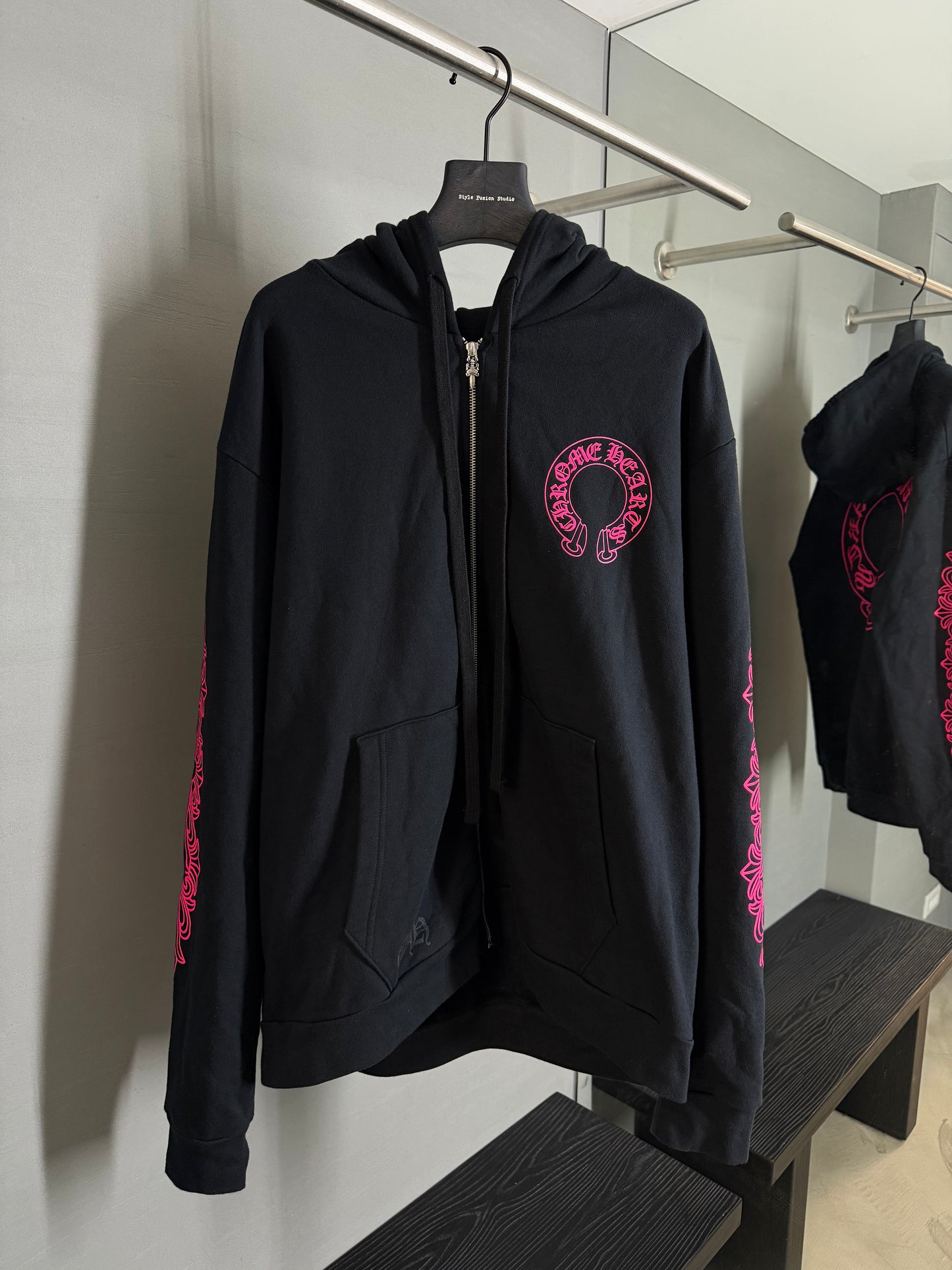 Chrome Hearts Pink Horseshoe Zip-up