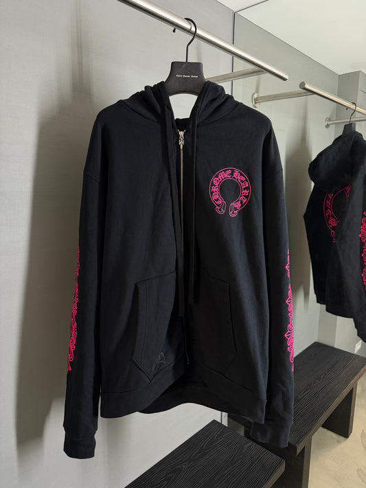 Chrome Hearts Pink Horseshoe Zip-up