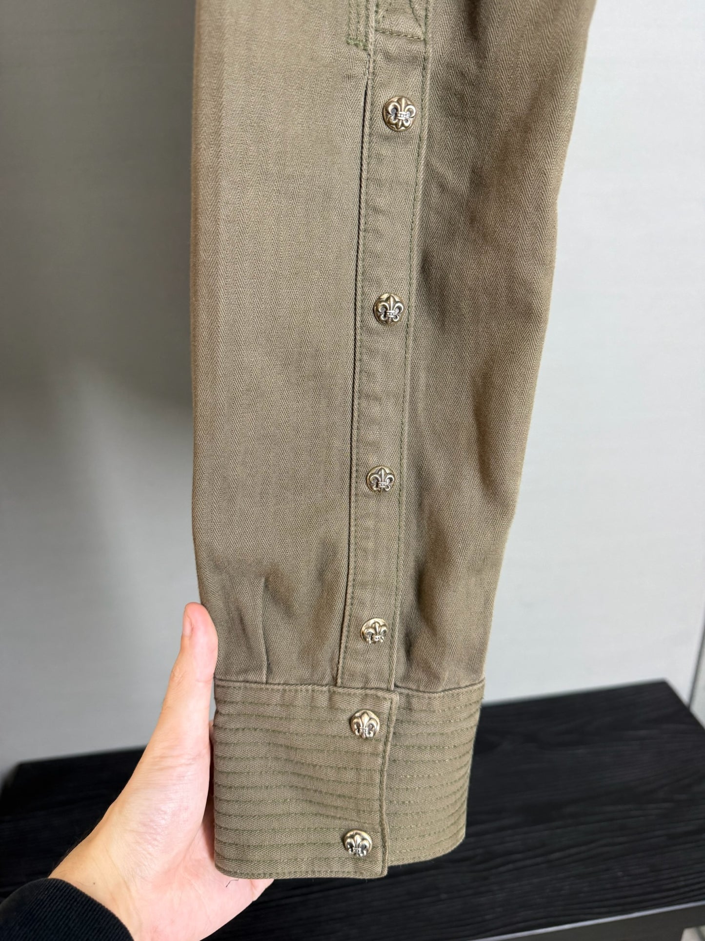 Chrome Hearts BS Fleur Patch Military Shirt