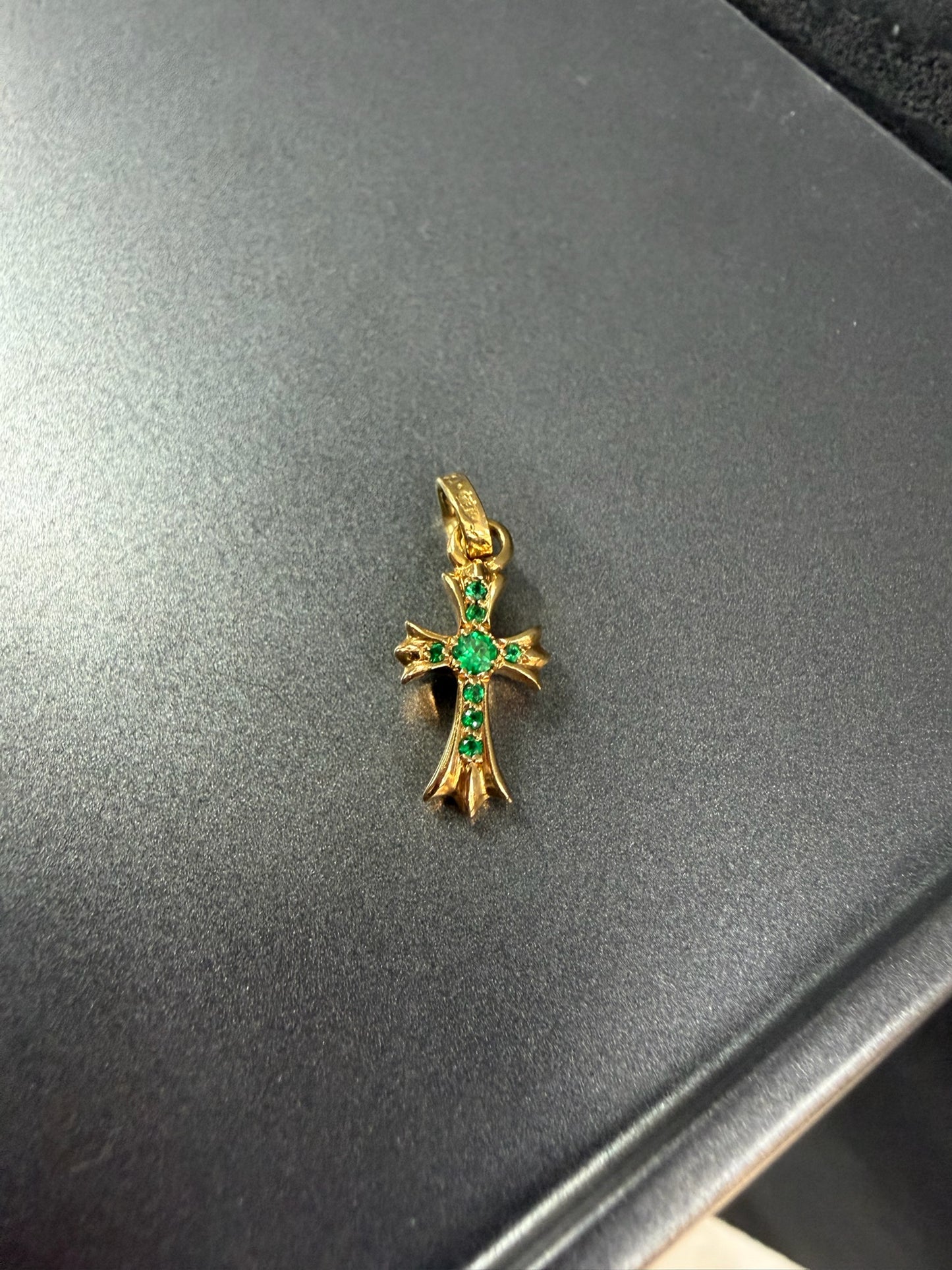 Chrome Hearts 22K Emerald Babyfat BBF pendant