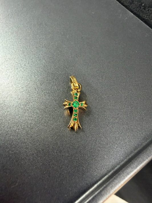 Chrome Hearts 22K Emerald Babyfat BBF pendant