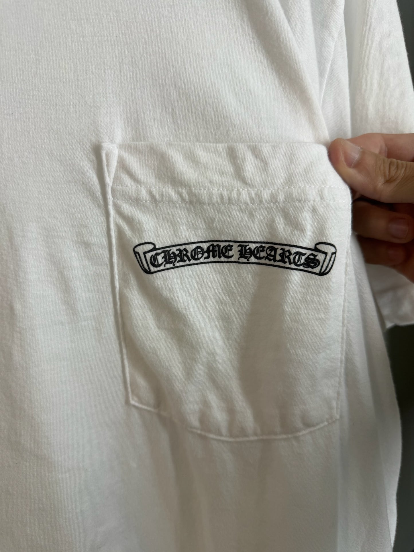 Chrome Hearts Scroll Logo Pocket T-Shirt