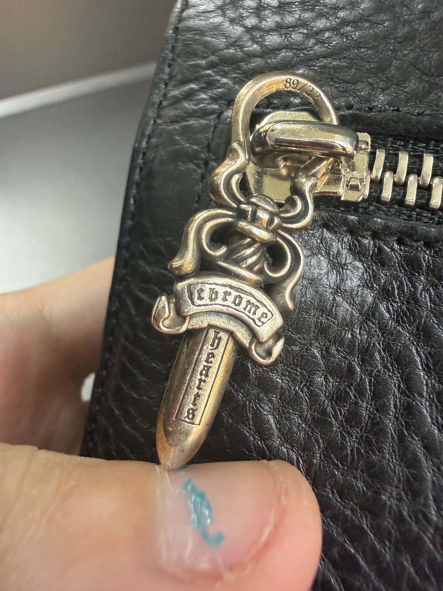 Chrome Hearts buckle scroll wallet