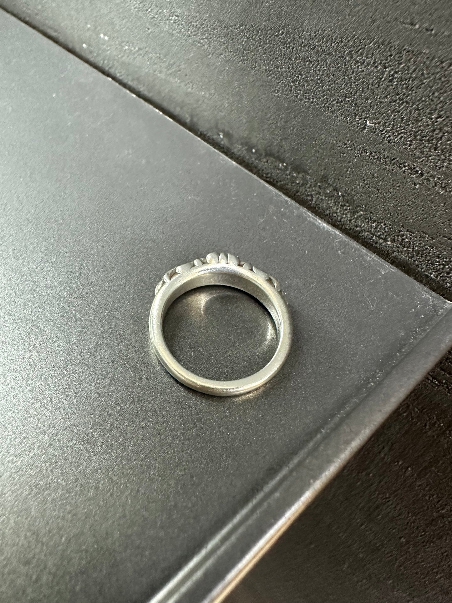 Chrome Hearts Baby Classic Floral Cross Ring with Diamonds