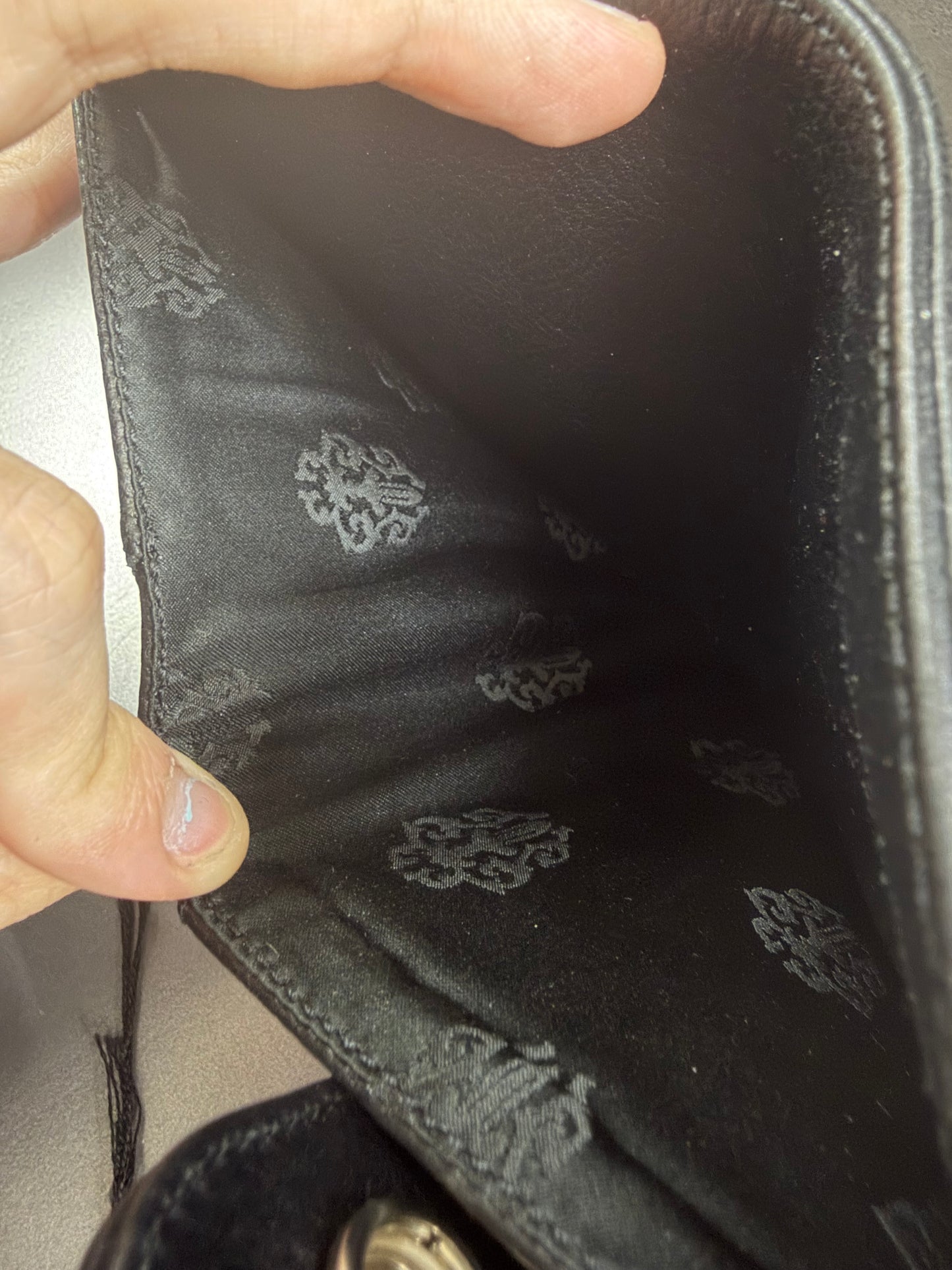 Chrome Hearts buckle scroll wallet