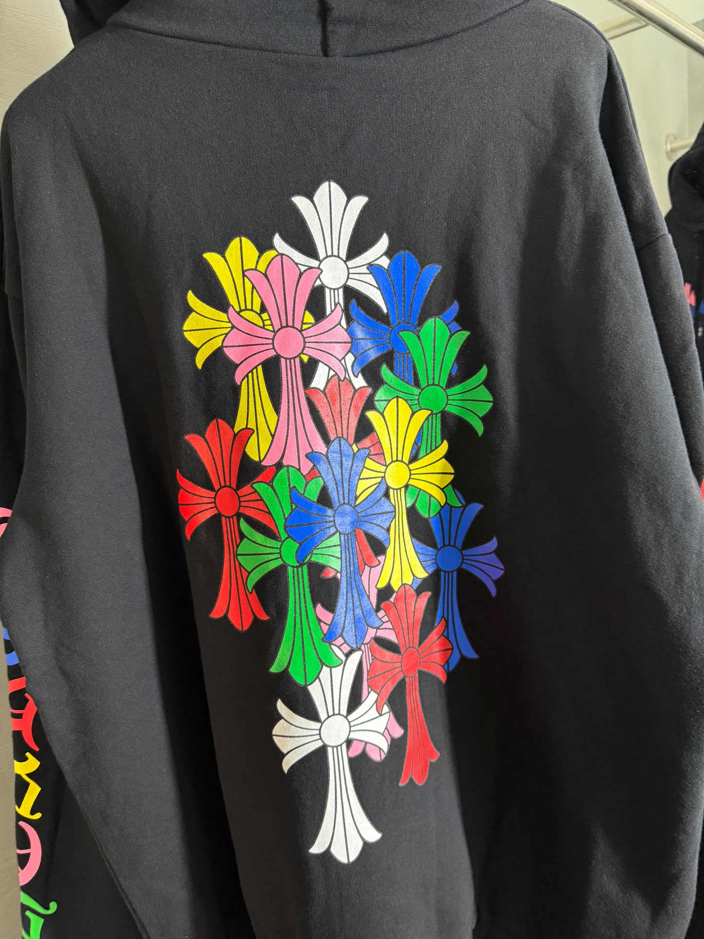 Chrome Hearts Multicolor Cemetery Cross Zip Up Hoodie