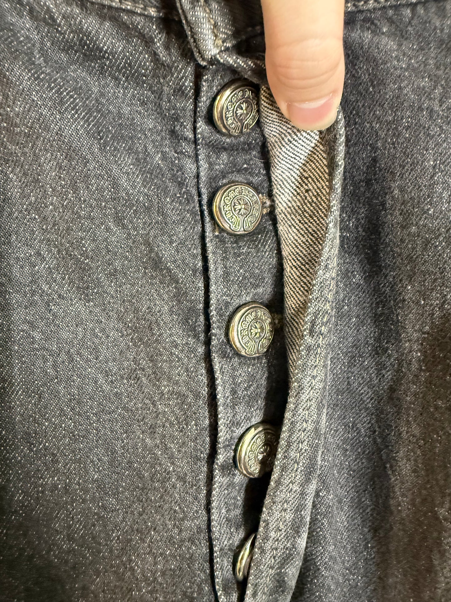 Chrome Hearts 501 Cross Patch Jeans