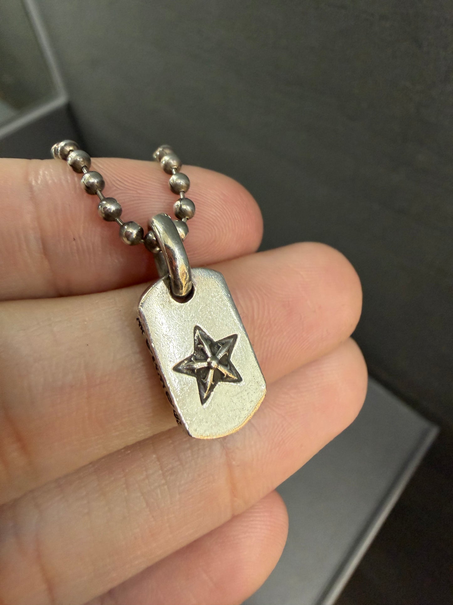 Chrome Hearts Tiny Star Dogtag Necklace