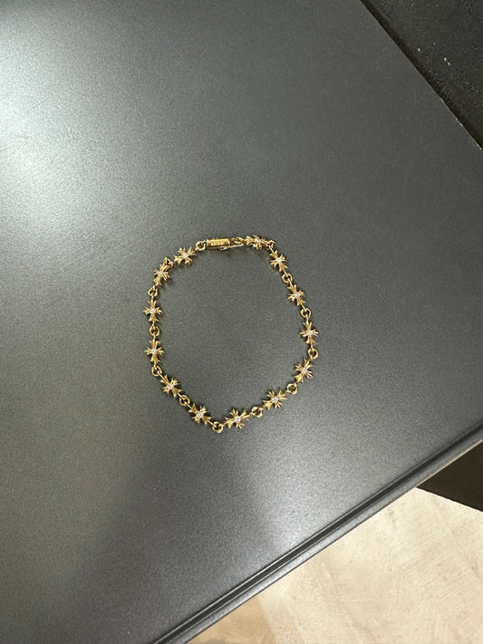 Chrome Hearts 22k Tiny e bracelet with diamonds 13 links