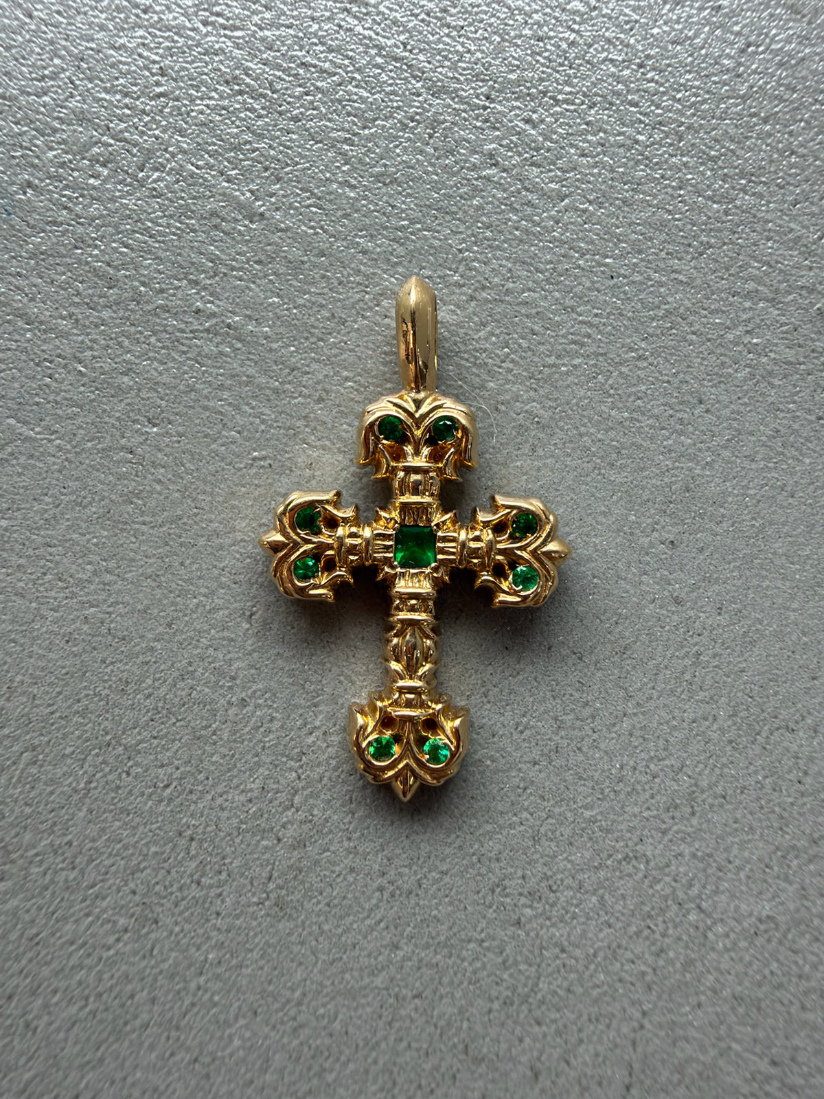 Chrome Hearts 22K Emerald  Filigree Pendant