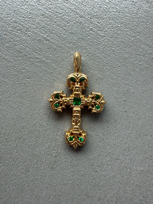 Chrome Hearts 22K Emerald  Filigree Pendant