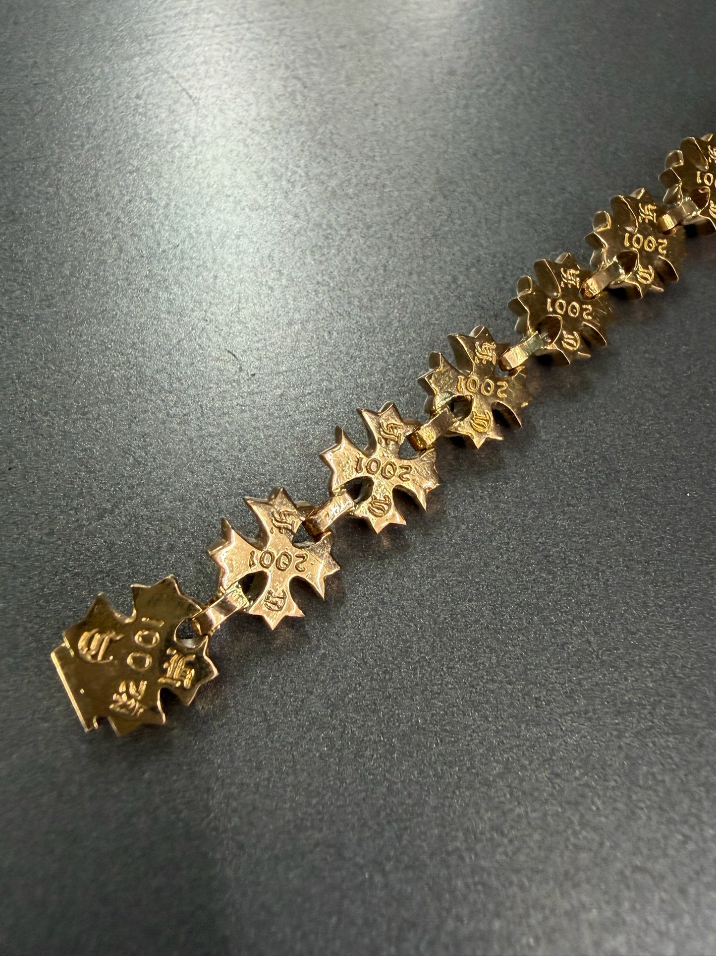 Chrome Hearts 22K Tiny Plus Bracelet 20 Links