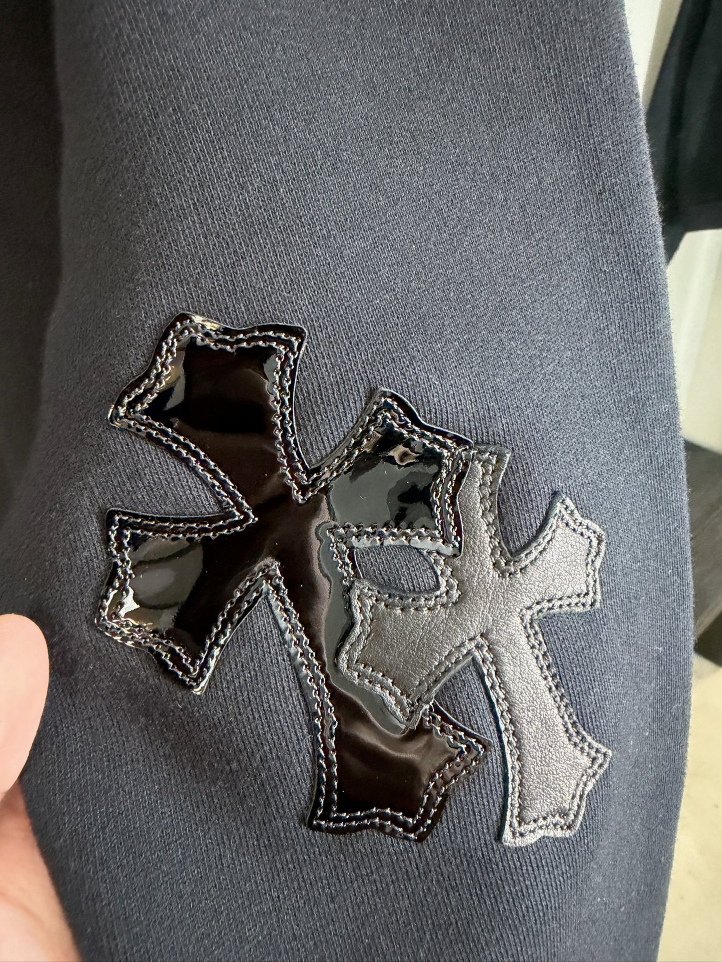 Chrome Hearts Black Cross Patches Sweatshirt