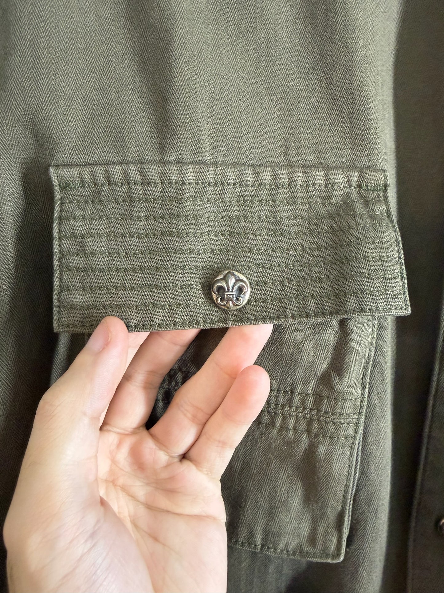 Chrome Hearts BS Fleur Patch Military Shirt