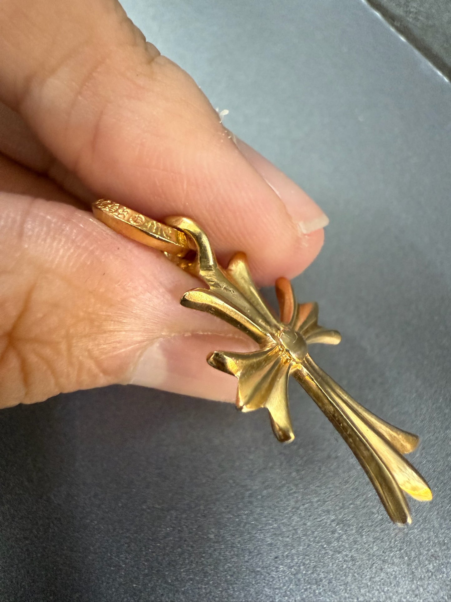 Chrome Hearts 22k Tiny Cross Pendant