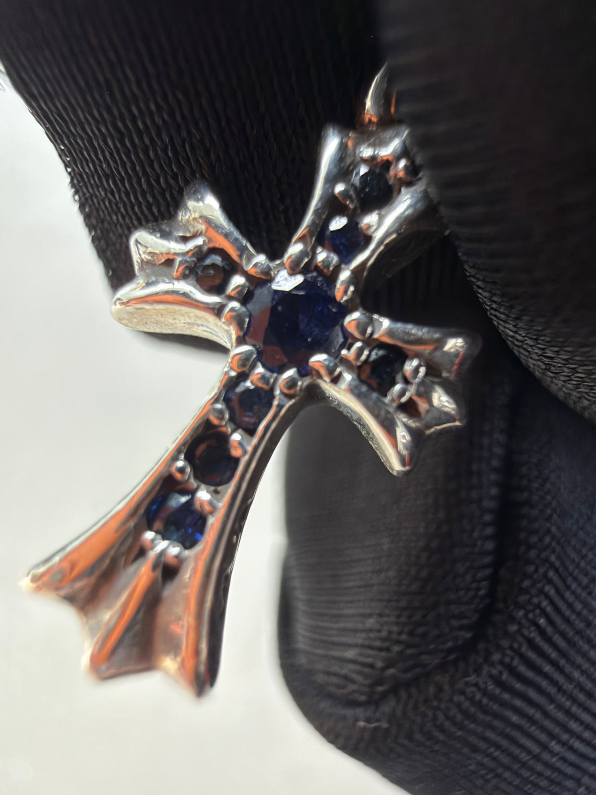 Chrome Hearts Blue Sapphire BBF Babyfat Pendant