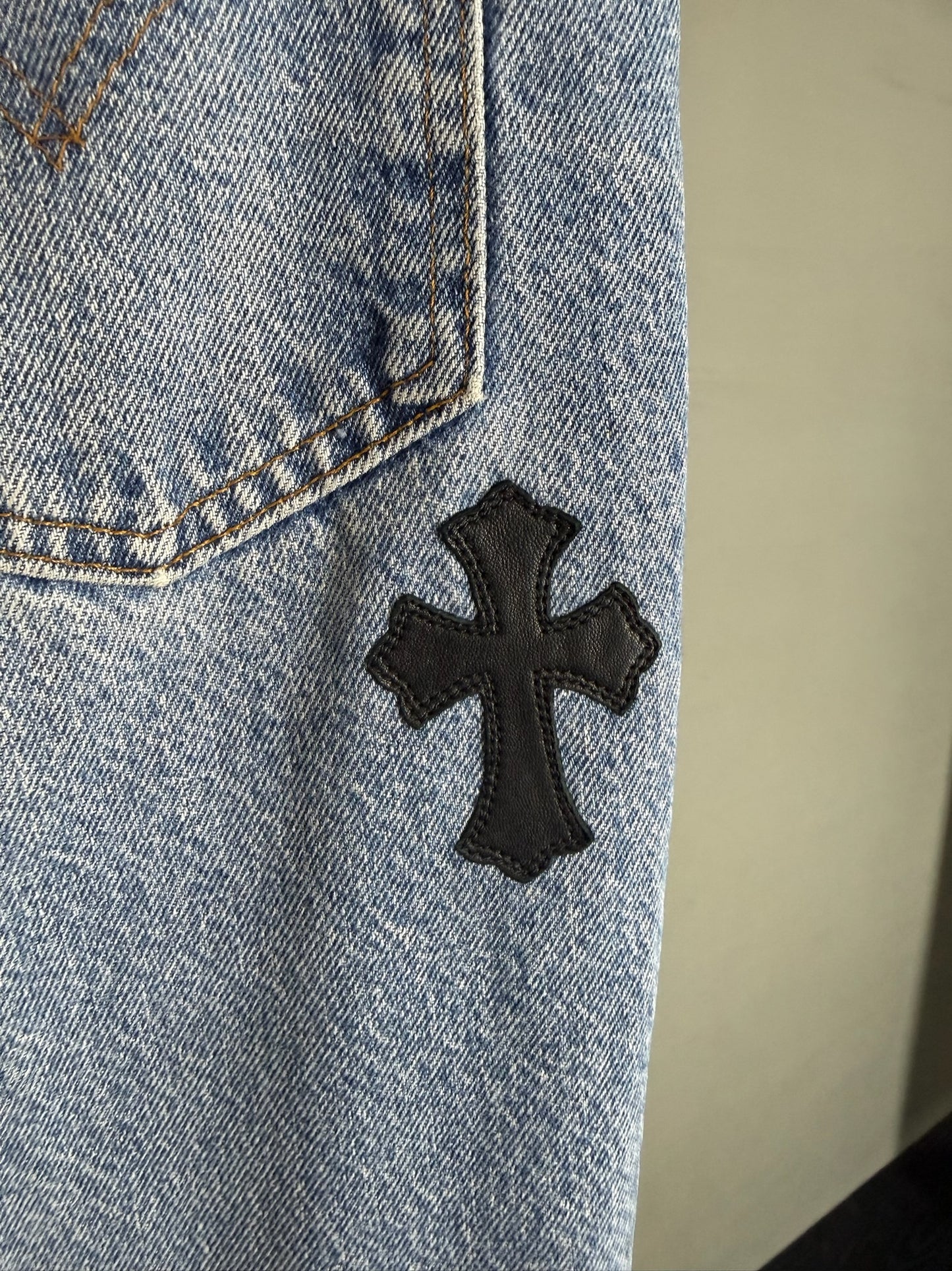 Chrome Hearts Levi’s 517 Cross Patch Jeans