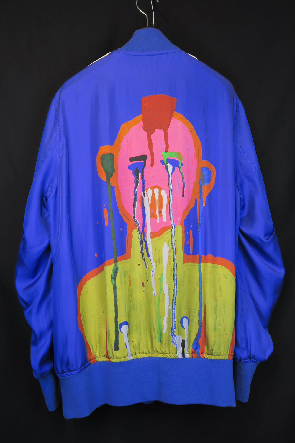 NUDE:MM Silk Twill Inkjet Print Oversized Bomber Jacket