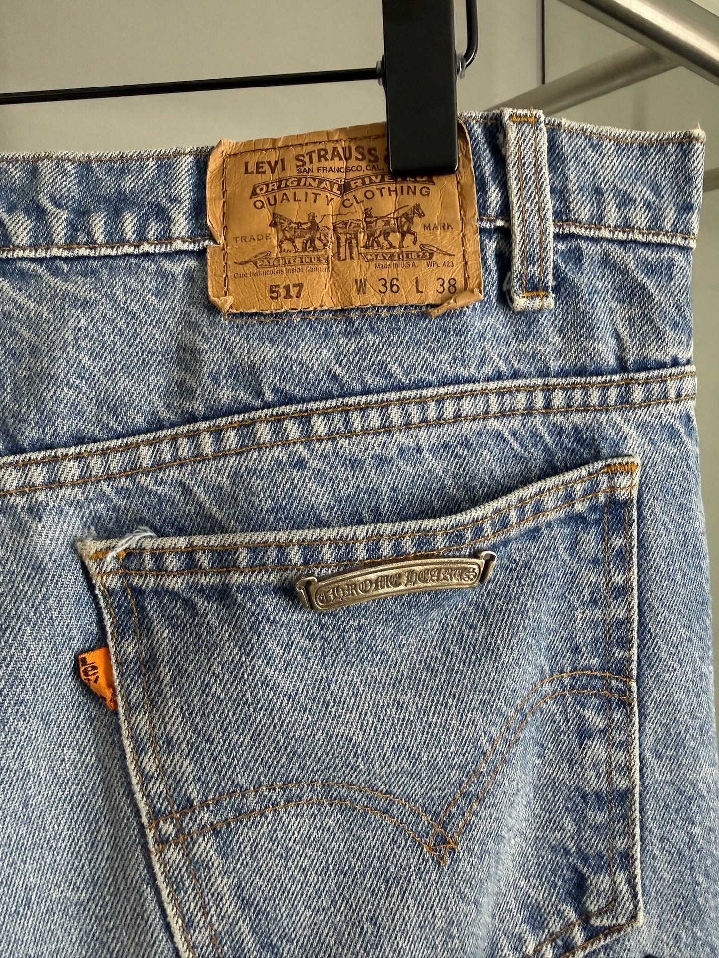 Chrome Hearts Levi’s 517 Cross Patch Jeans