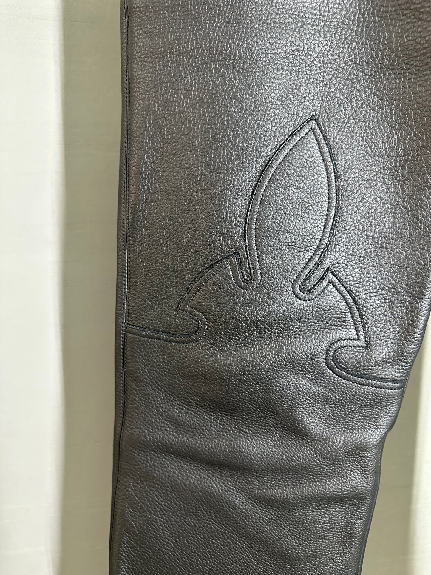 Chrome Hearts Fleur Knee Leather  Pants