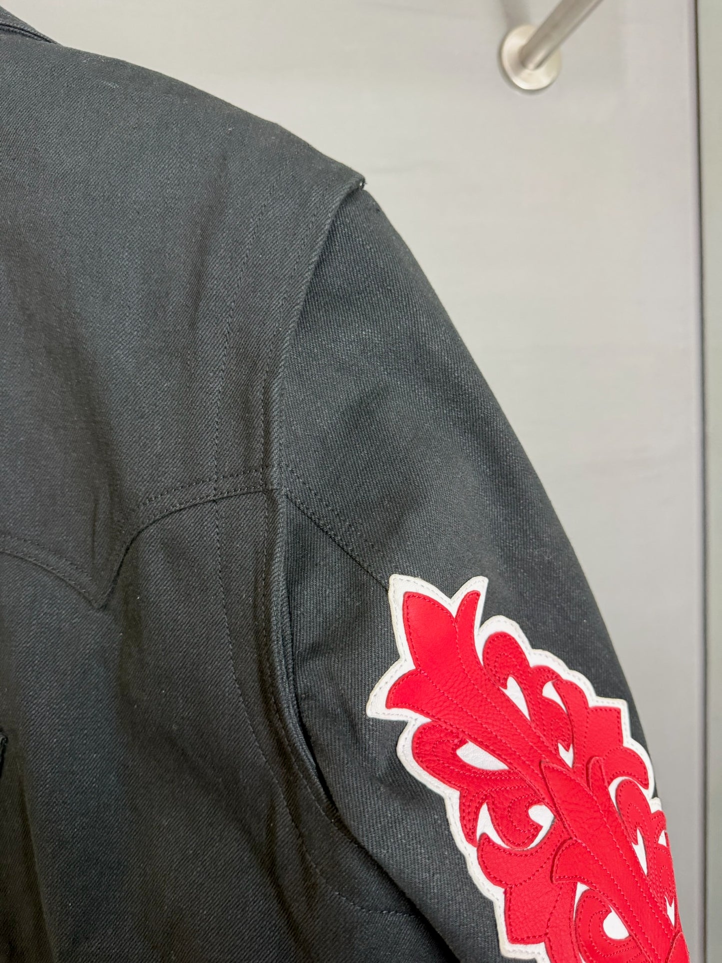 Chrome Hearts Floral Cross Patch Trucker Jacket