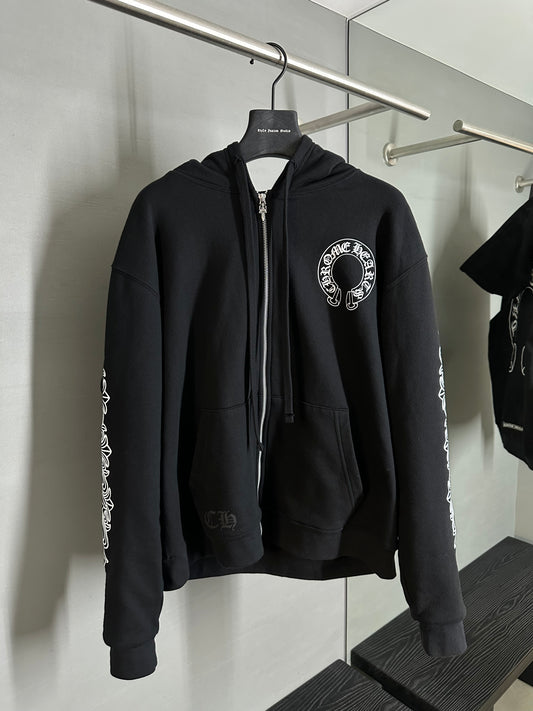Chrome Hearts Horseshoe Floral Zip-up