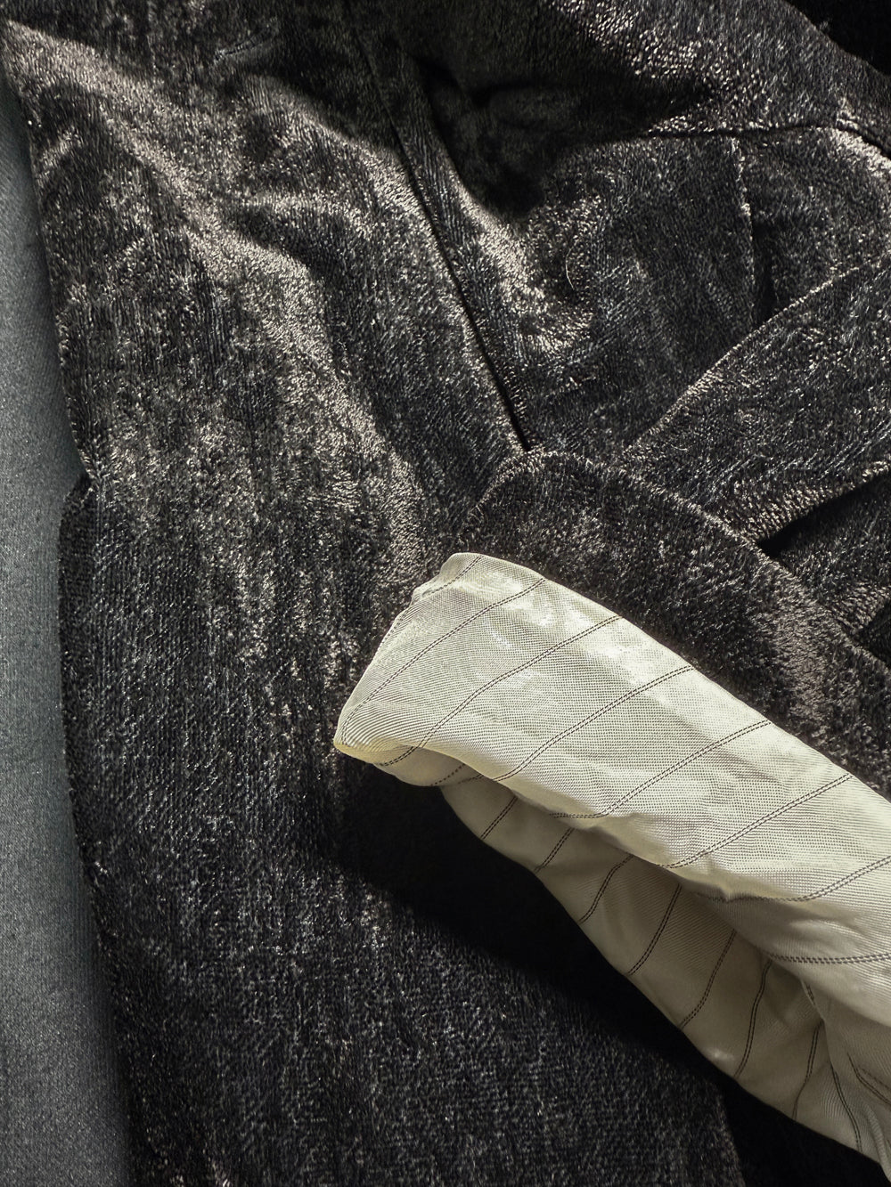 NUDE:MM Linen Cotton Velvet Oversized Jacket