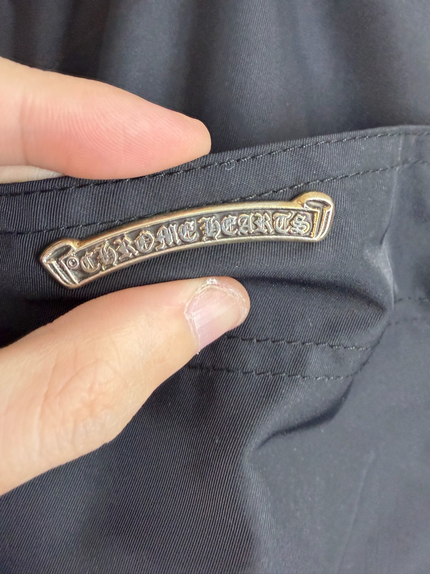 Chrome Hearts Nylon Leather Double Knee Pants