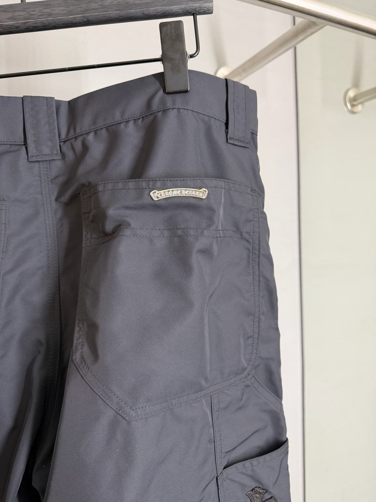 Chrome Hearts Nylon Leather Double Knee Pants