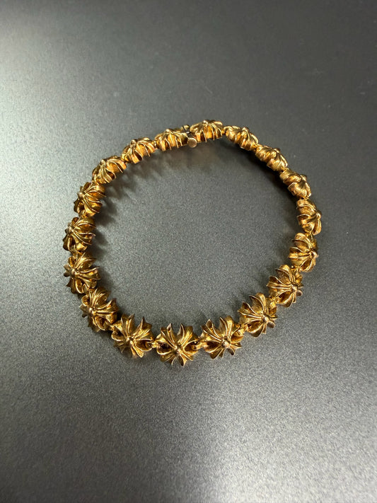 Chrome Hearts 22k Tiny E Plus Bracelet 18 Links