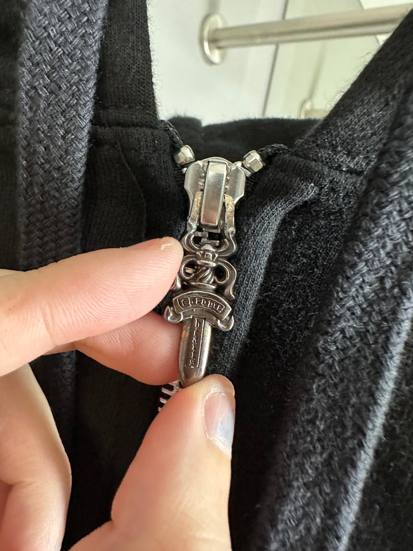 Chrome Hearts T-bar Logo Waffle Zip-up