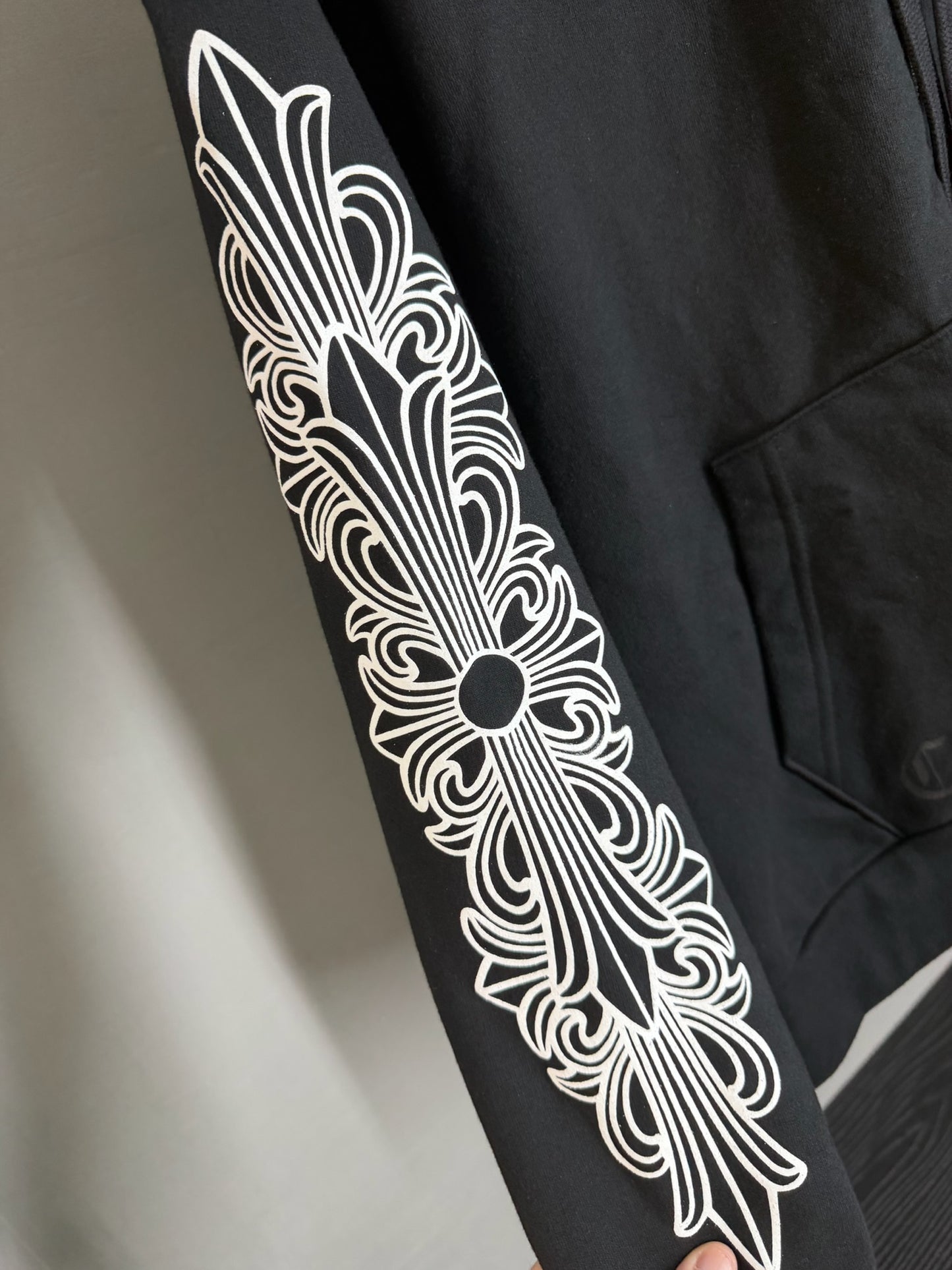 Chrome Hearts Horseshoe Floral Zip-Up Hoodie