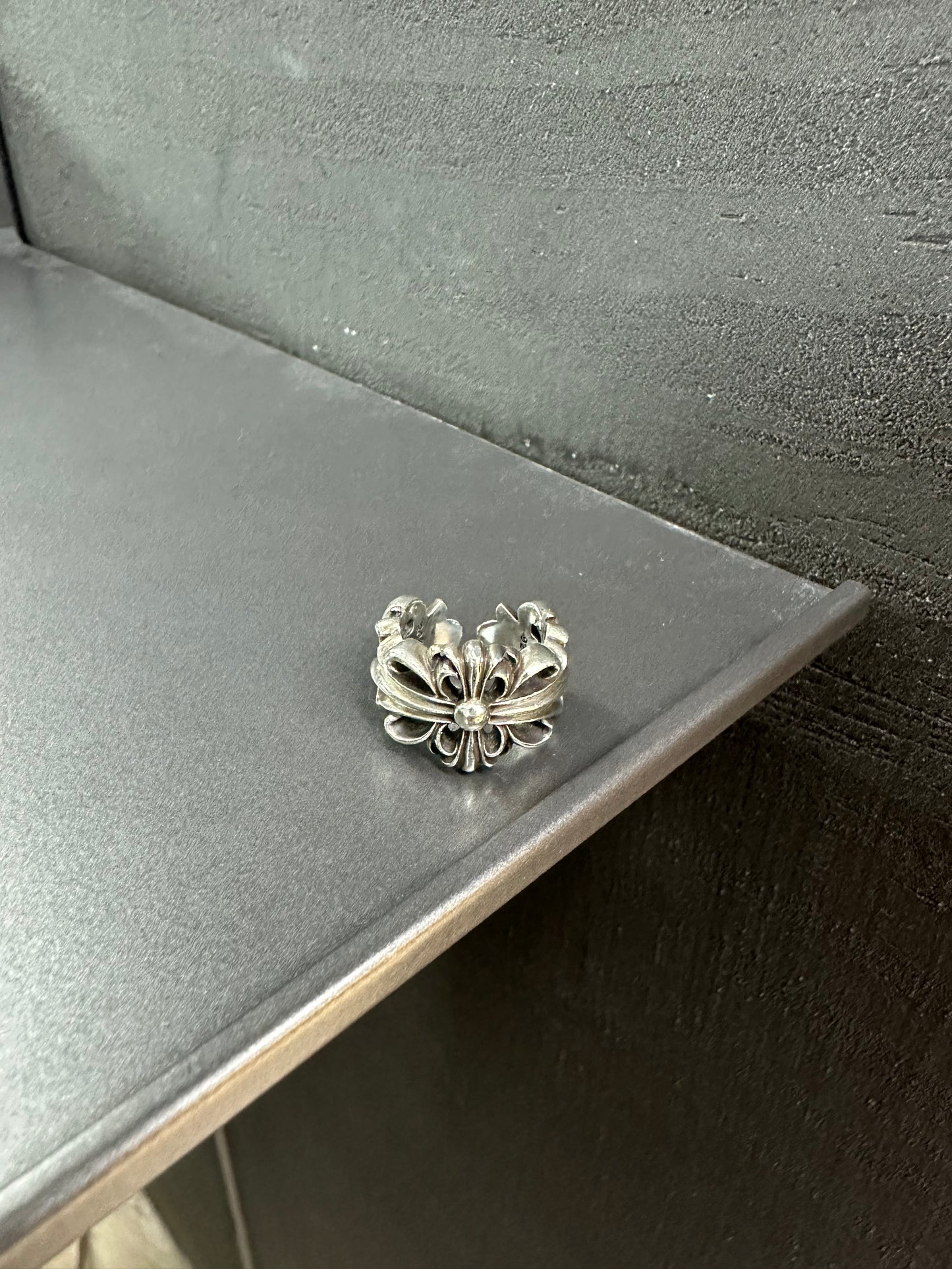 Chrome Hearts double floral cross ring