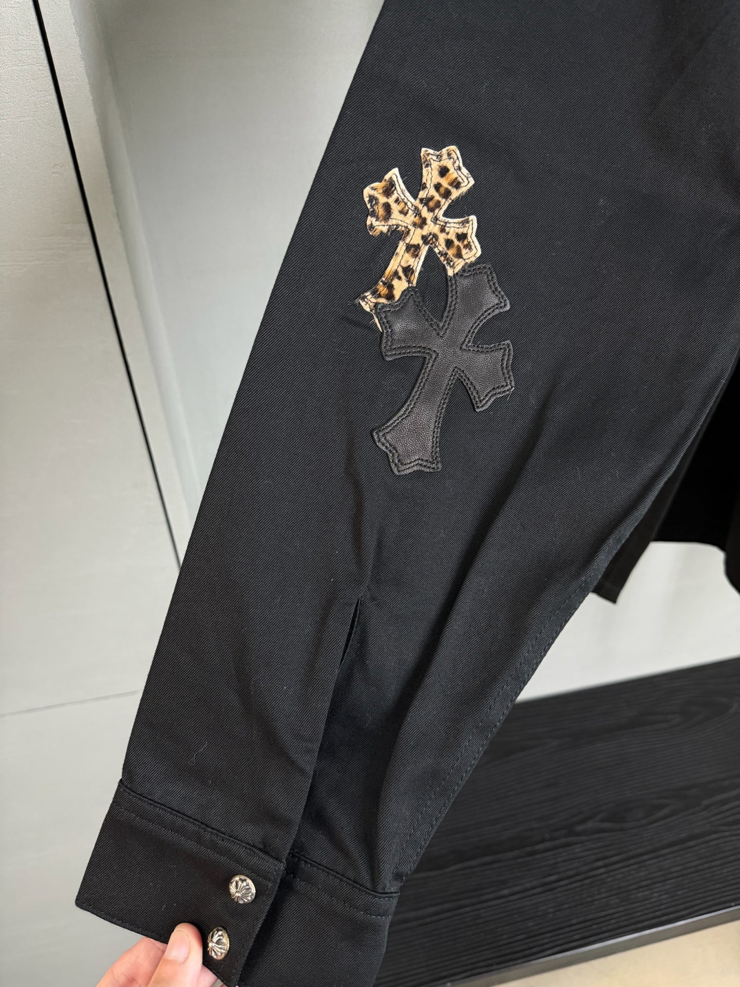 Chrome Hearts Cross Patch Work Dog Jacket