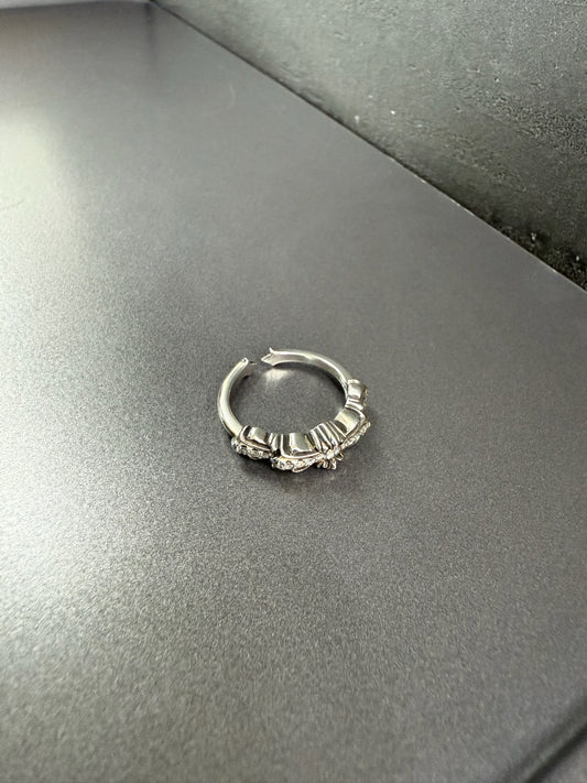 Chrome Hearts baby classic diamonds paved floral ring